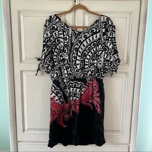 NWOT White House Black Market Patterned Silk Dress